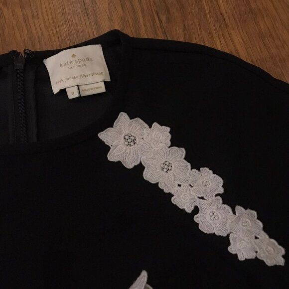 Kate Spade crepe flora lace trin dress - Picture 6 of 8